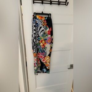 Floral and Paisley Print Skirt